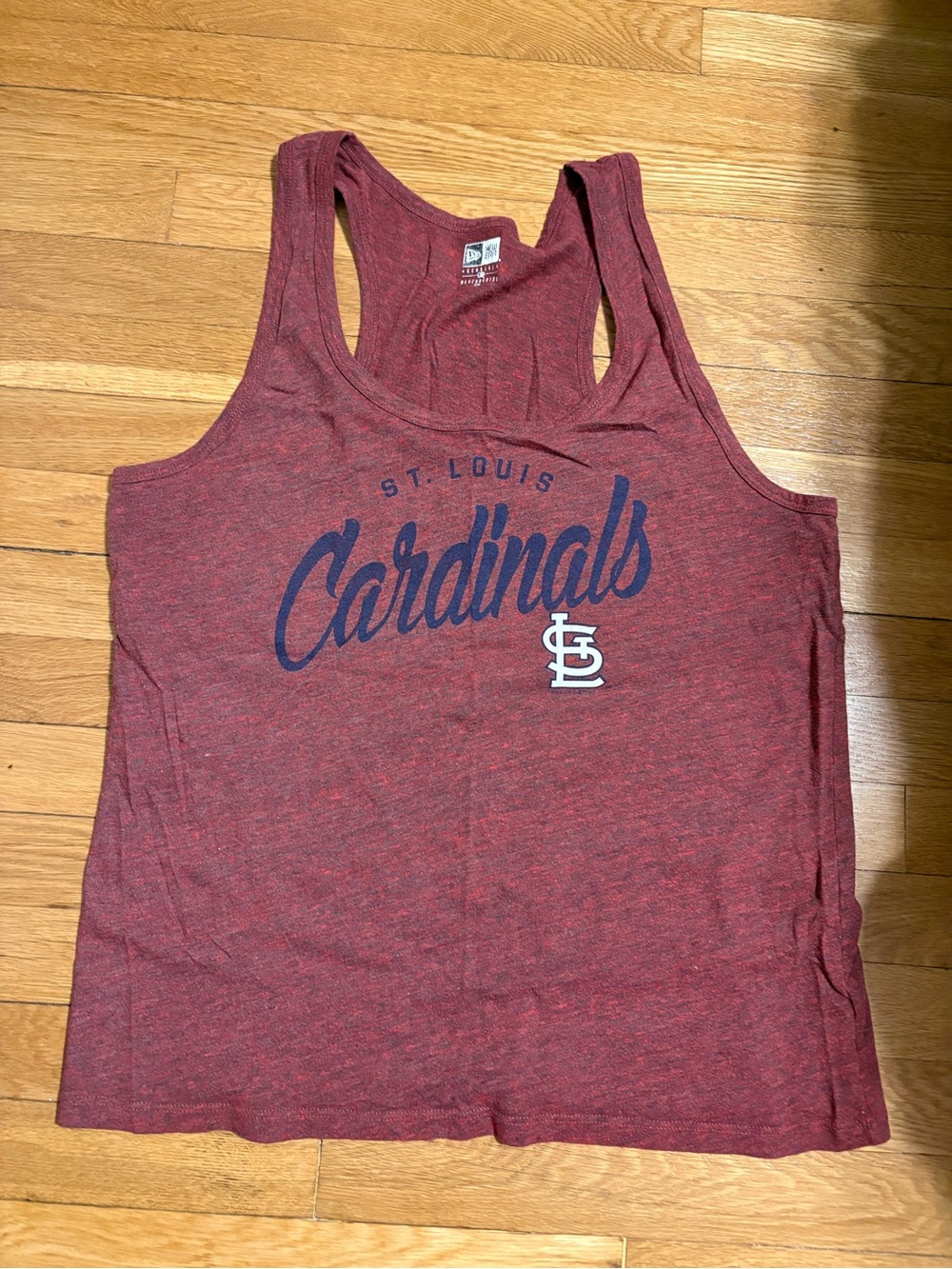 New Era St. Louis Cardinals Women's Racerback Tank - red with Navy Logo